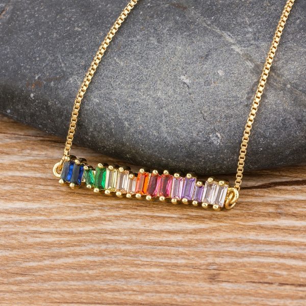 Collar Colgante Lineal Arcoiris